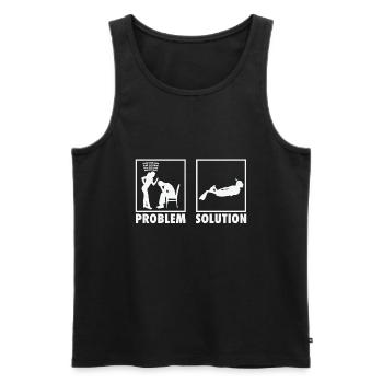 Snorkeling Snorkeler Statement Problem Solution. - Männer Premium Bio Tank Top - Schwarz - Vorne - Michal (187cm)