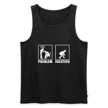 Wrestling Wrestlers Statement Problem Solution. - Men's Premium Organic Tank Top - black - Front - AI Model Male 178 light (178cm)