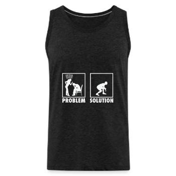 Wrestling Wrestlers Statement Problem Solution. - Débardeur bio Premium Homme - charbon - Devant - Alexander (188cm)