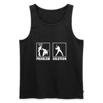 Baseball Baseball Players Statement Problem - Männer Premium Bio Tank Top - Schwarz - Vorne - AI Model Male 178 light (178cm)