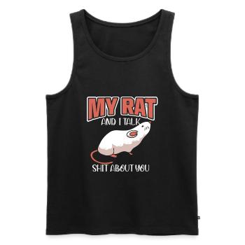 Rat Rodent Rat Lovers Mouse Pet - Männer Premium Bio Tank Top - Schwarz - Vorne - AI Model Male 178 light (178cm)