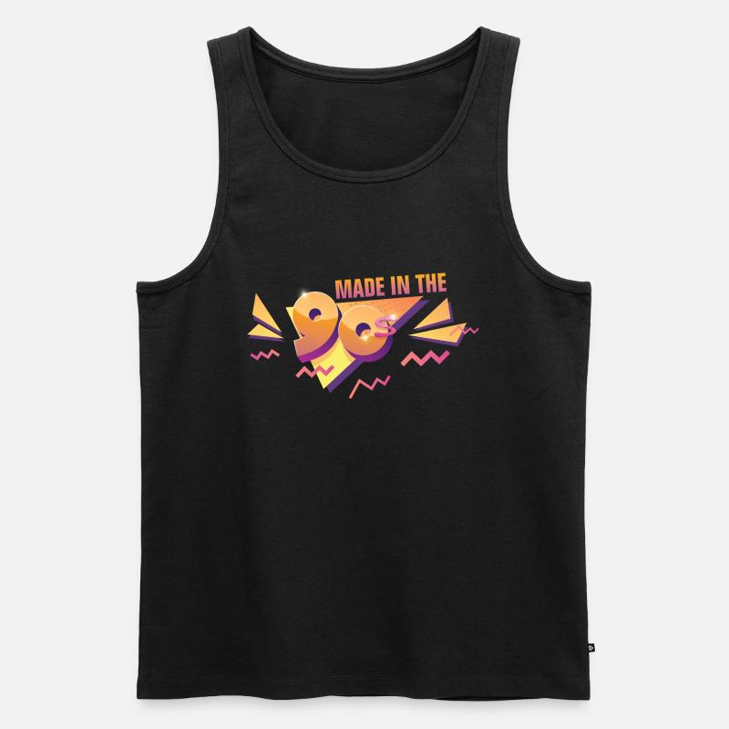 Made in the 90's - Männer Premium Bio Tank Top - Schwarz