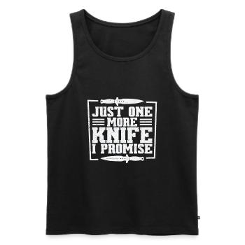Messer Selbst Schmieden Damast Stahl Schmied - Männer Premium Bio Tank Top - Schwarz - Vorne - AI Model Male 178 light (178cm)