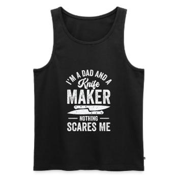 Knifemaking Knife Making Bladesmith Smithing Knife - Men's Premium Organic Tank Top - black - Front - AI Model Male 178 light (178cm)