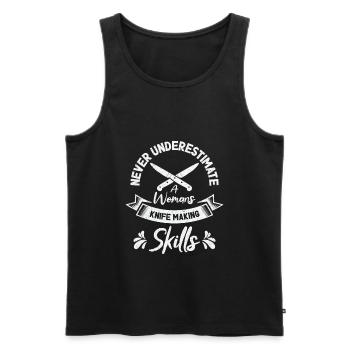 Messer Selbst Schmieden Damast Stahl Schmied - Männer Premium Bio Tank Top - Schwarz - Vorne - AI Model Male 178 light (178cm)