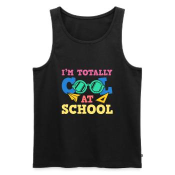 Kids Back to School Totally Cool at School for - Männer Premium Bio Tank Top - Schwarz - Vorne - AI Model Male 178 light (178cm)