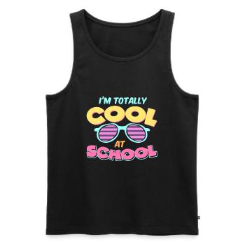 Kids Back to School Totally Cool at School for - Männer Premium Bio Tank Top - Schwarz - Vorne - Michal (187cm)
