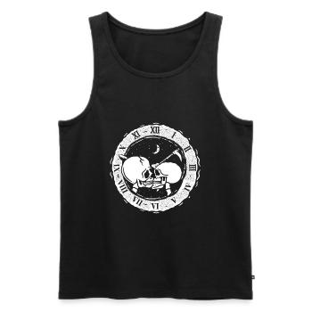 True Love Last Gothic Bones Skeleton Roses Death - Men's Premium Organic Tank Top - black - Front - Michal (187cm)