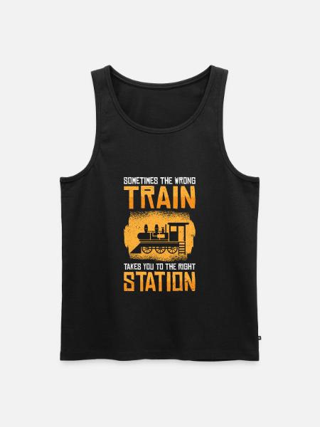 Train Transportation Train Lover Train Station - Men's Premium Organic Tank Top - black