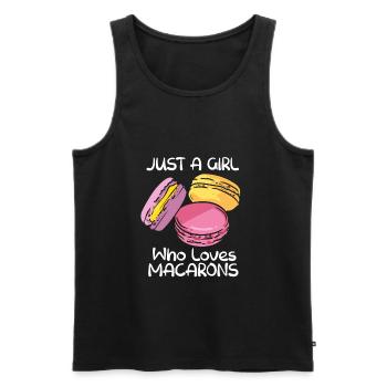 Just A Girl Who Loves Macarons Macaroon French - Men's Premium Organic Tank Top - black - Front - AI Model Male 178 light (178cm)