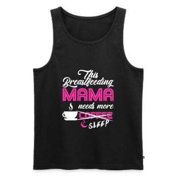 Allaitement Mama Mama Conscience normalisée - Débardeur bio Premium Homme - noir - Devant - Michal (187cm)