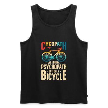Lustige Radfahrer Radfahrer Fahrrad Fahrrad Berg - Männer Premium Bio Tank Top - Schwarz - Vorne - Michal (187cm)