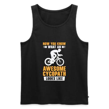 Lustige Radfahrer Radfahrer Fahrrad Fahrrad Berg - Männer Premium Bio Tank Top - Schwarz - Vorne - Michal (187cm)
