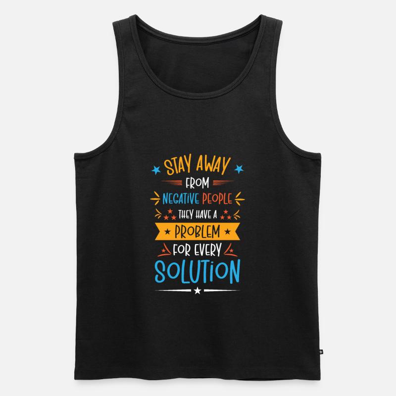 Problem Solution Critical Thinkers Positive - Men's Premium Organic Tank Top - black