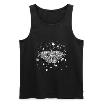Celestial Butterfly Night Sky Line Art Galaxy - Men's Premium Organic Tank Top - black - Front - AI Model Male 178 light (178cm)