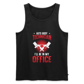 Auto Body Technician Vehicle Repair Car - Men's Premium Organic Tank Top - black - Front - AI Model Male 178 light (178cm)