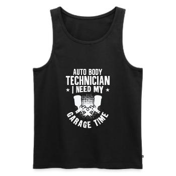 Auto Body Technician Vehicle Repair Car - Men's Premium Organic Tank Top - black - Front - AI Model Male 178 light (178cm)