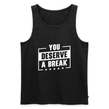 Serenity Staff Relax Inspirant - Débardeur bio Premium Homme - noir - Devant - Michal (187cm)