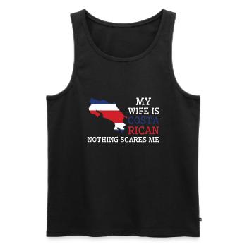 Nichts macht mir Angst Costa Ricanische Frau - Männer Premium Bio Tank Top - Schwarz - Vorne - Michal (187cm)
