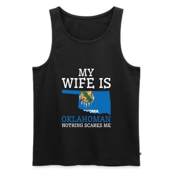 Nichts macht mir Angst Oklahoman Frau Oklahoma - Männer Premium Bio Tank Top - Schwarz - Vorne - AI Model Male 178 light (178cm)
