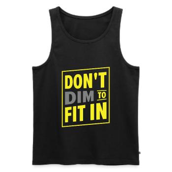 Inspirational Positive Thinker Self-care Motivator - Men's Premium Organic Tank Top - black - Front - AI Model Male 178 light (178cm)