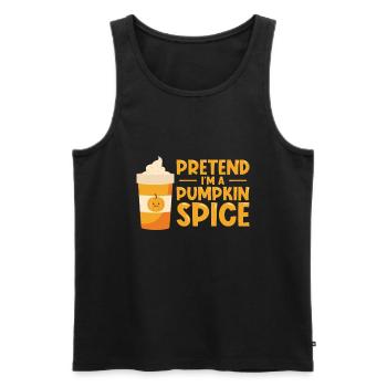 Pumpkin Spice Latte Halloween Costume Café Lover - Débardeur bio Premium Homme - noir - Devant - Michal (187cm)