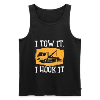Tow Truck Driver Skilled Trucker Towing Hooking - Men's Premium Organic Tank Top - black - Front - AI Model Male 178 light (178cm)