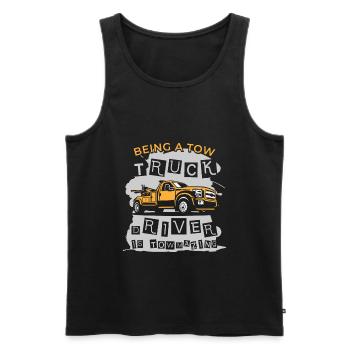 Amazing Tow Truck Driver Trucking Operator - Männer Premium Bio Tank Top - Schwarz - Vorne - AI Model Male 178 light (178cm)