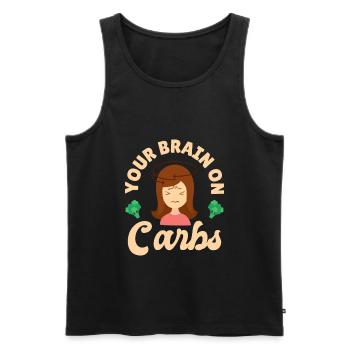 Keto-Diät Keto-Lebensmittel Ernährungsberater - Männer Premium Bio Tank Top - Schwarz - Vorne - AI Model Male 178 light (178cm)