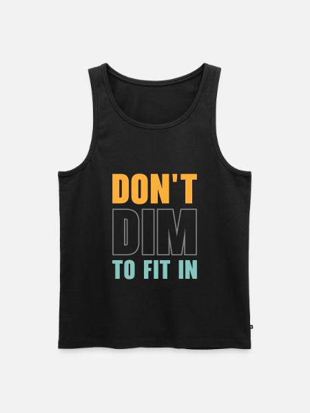 Inspirierender Positivdenker - Männer Premium Bio Tank Top - Schwarz