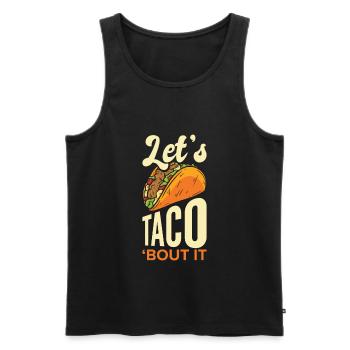 Fast Food Taco Cheesy Humorvolles Wortspiel - Männer Premium Bio Tank Top - Schwarz - Vorne - Michal (187cm)