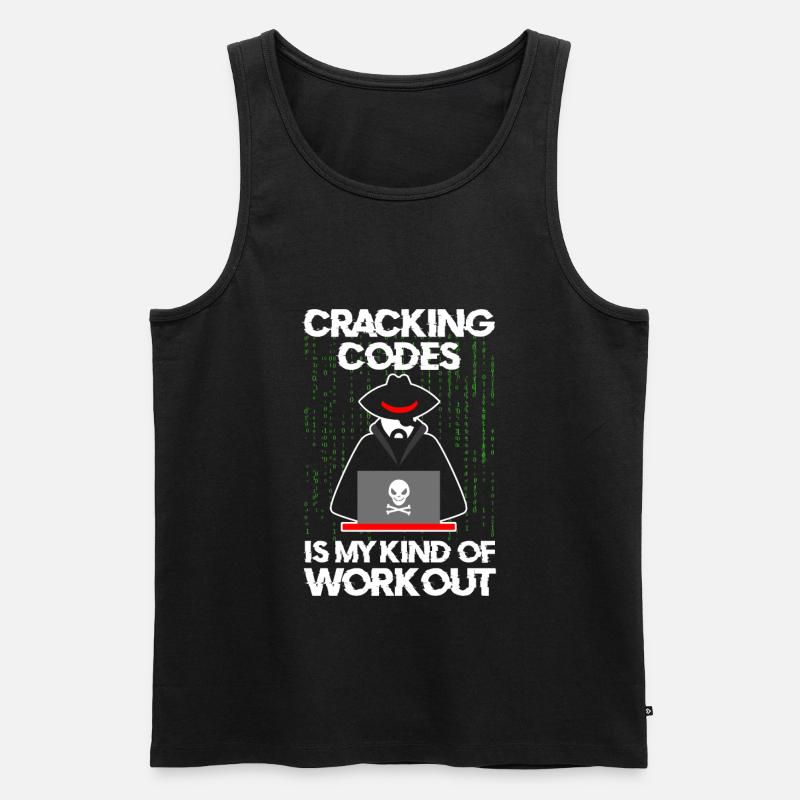 Cybersecurity Professional Hacker Cracking Codes - Männer Premium Bio Tank Top - Schwarz