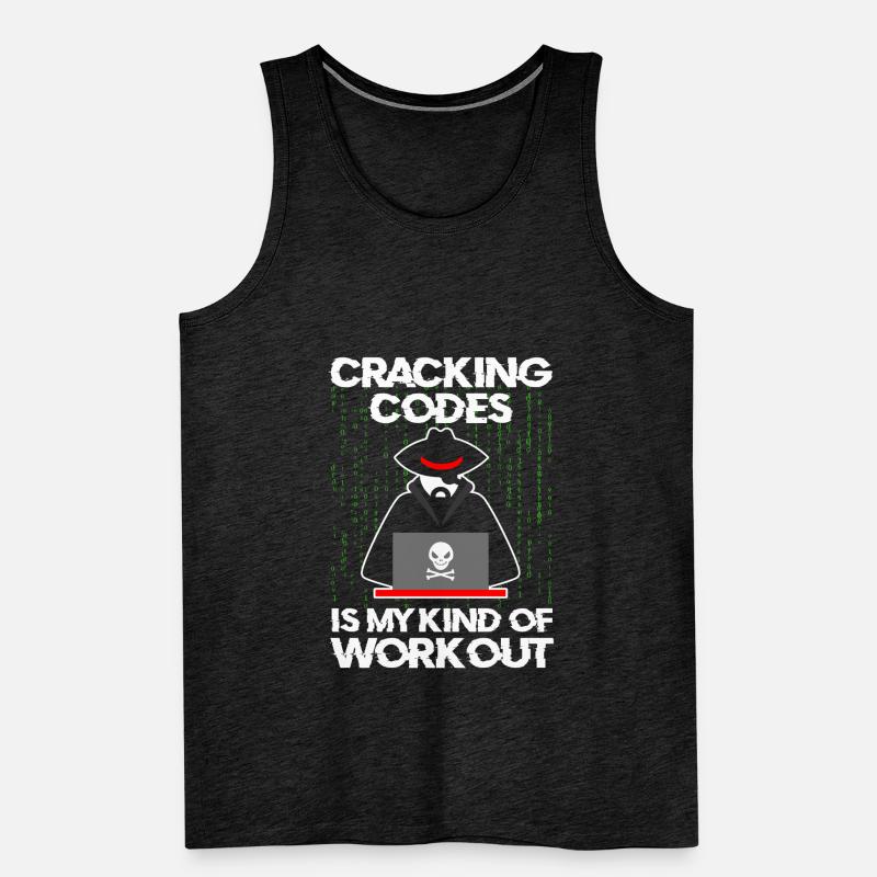 Cybersecurity Professional Hacker Cracking Codes Men's Premium Organic Tank Top