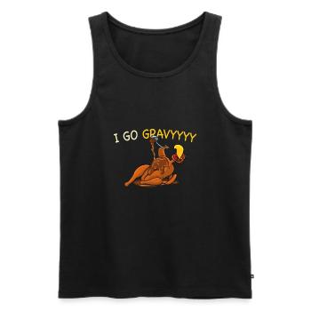 Thanksgiving I Go Gravy Thankful Turkey - Men's Premium Organic Tank Top - black - Front - Michal (187cm)