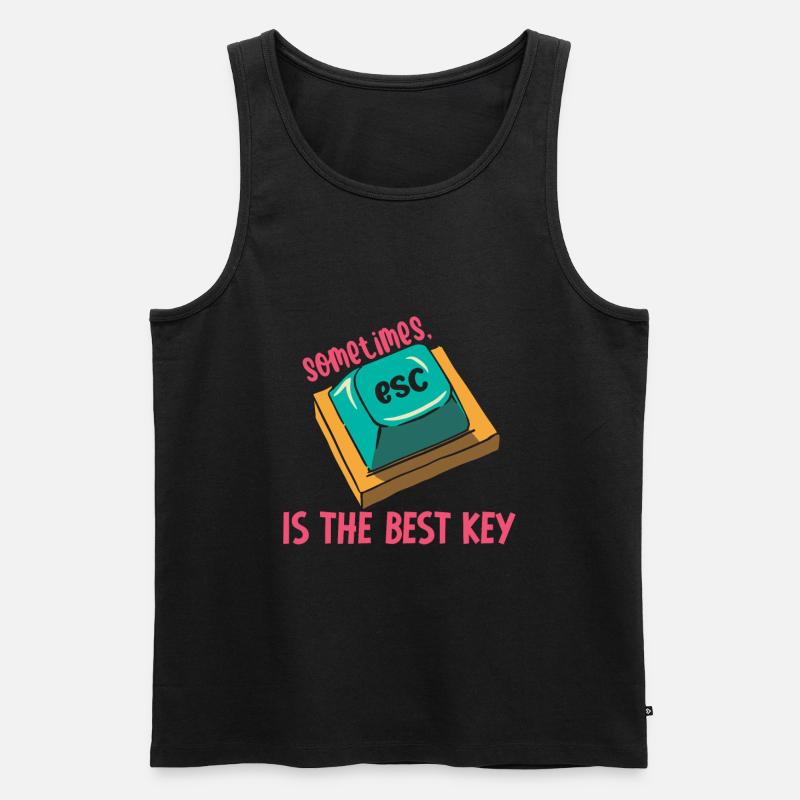Software Engineer Computer Key Programming - Men's Premium Organic Tank Top - black