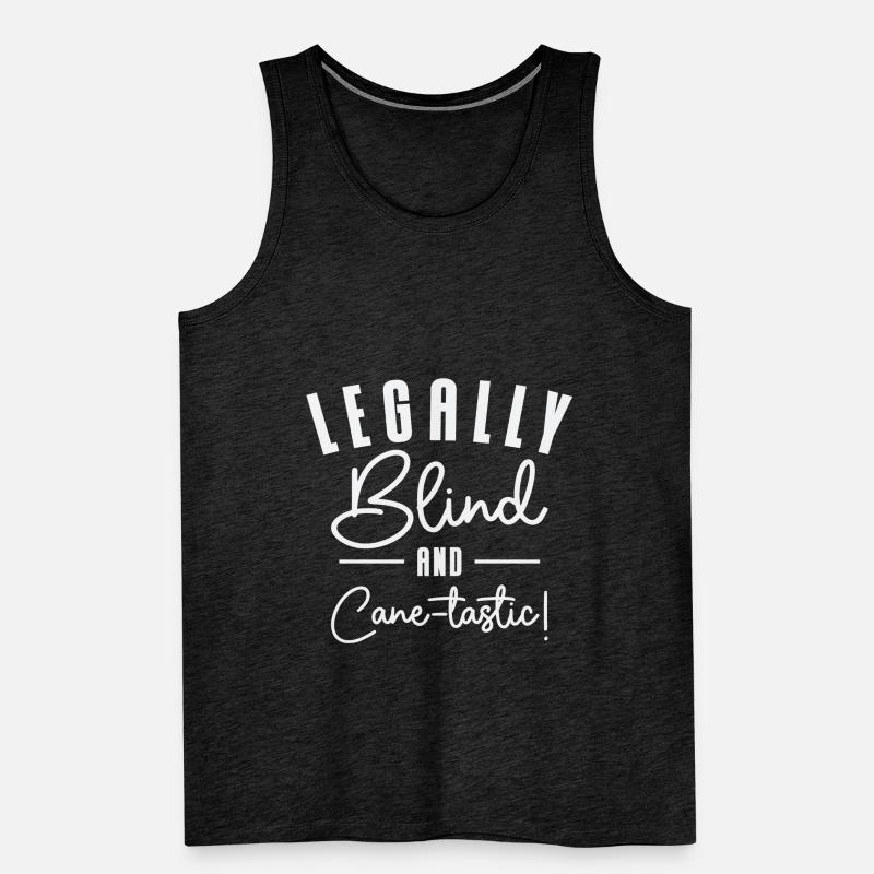 Braille Blind Blindness Awareness Visually Men's Premium Organic Tank Top