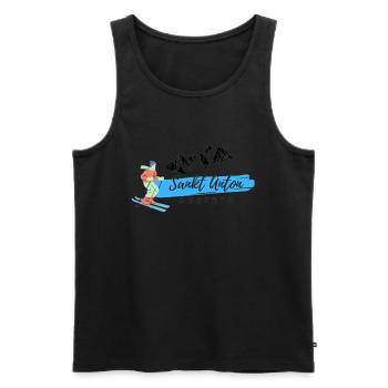 Sankt Anton - Männer Premium Bio Tank Top - Schwarz - Vorne - Michal (187cm)