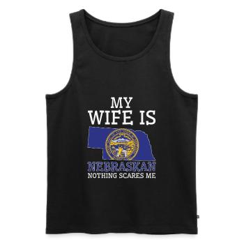Nichts macht mir Angst Nebraska Ehefrau Nebraska - Männer Premium Bio Tank Top - Schwarz - Vorne - Michal (187cm)
