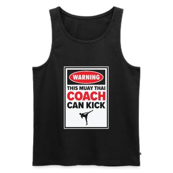 Muay Thai Coach Kickboxing Instructor Martial Arts - Men's Premium Organic Tank Top - black - Front - Michal (187cm)