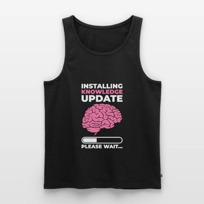 Installing Knowledge Update Student Brain Loading Men's Premium Organic Tank Top