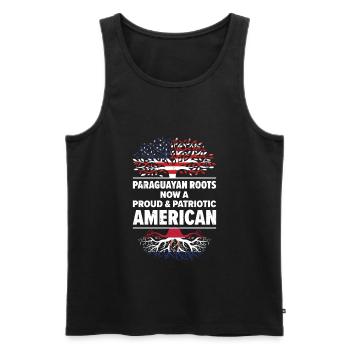 Né au Paraguay Paraguay Américains USA - Débardeur bio Premium Homme - noir - Devant - AI Model Male 178 light (178cm)