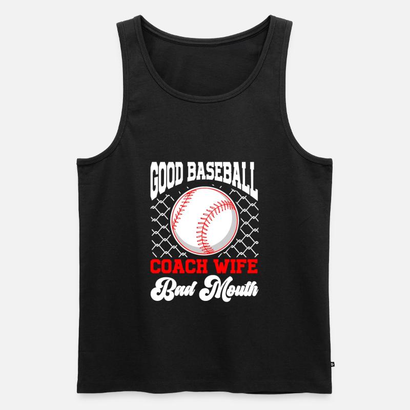 Baseball-Trainerin Ehefrau Berufstätige Mutter - Männer Premium Bio Tank Top - Schwarz