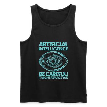 AI Maschinelles Lernen Computer Geek Technologie - Männer Premium Bio Tank Top - Schwarz - Vorne - AI Model Male 178 light (178cm)