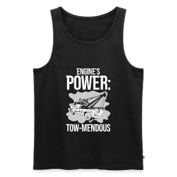 Abschleppwagenfahrer Lkw-Lokführer Lkw-Fahrer - Männer Premium Bio Tank Top - Schwarz - Vorne - Michal (187cm)