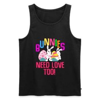 Ostern Kaninchen Osterhase Blumen Eier - Männer Premium Bio Tank Top - Schwarz - Vorne - AI Model Male 178 light (178cm)