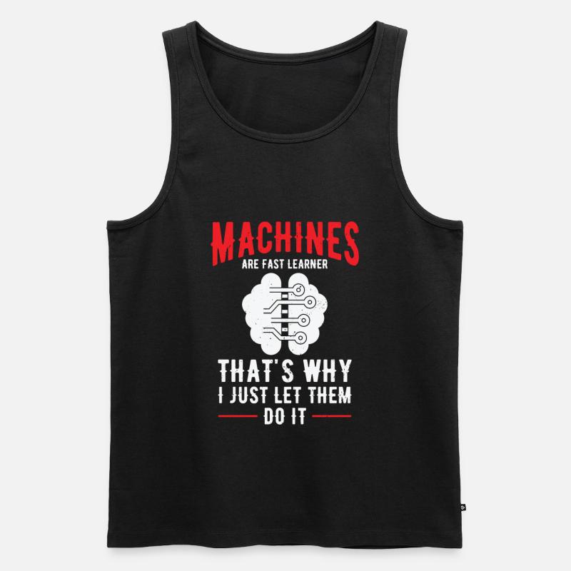 Machine Learning Artificial Intelligence AI - Men's Premium Organic Tank Top - black