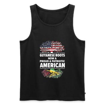 Geboren in Guyana Guyana Amerikanisch USA - Männer Premium Bio Tank Top - Schwarz - Vorne - Michal (187cm)