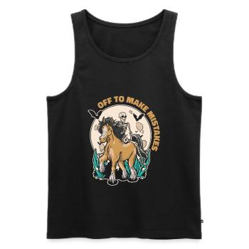 Skelett Reitpferd Fehler Reiten - Männer Premium Bio Tank Top - Schwarz - Vorne - AI Model Male 178 light (178cm)