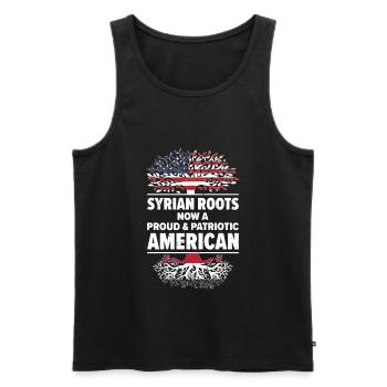 Born Syrian Syria American USA Citizenship - Men's Premium Organic Tank Top - black - Front - Michal (187cm)