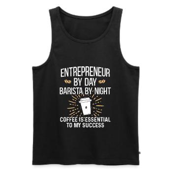 Entrepreneur Business Entrepreneurship - Men's Premium Organic Tank Top - black - Front - AI Model Male 178 light (178cm)